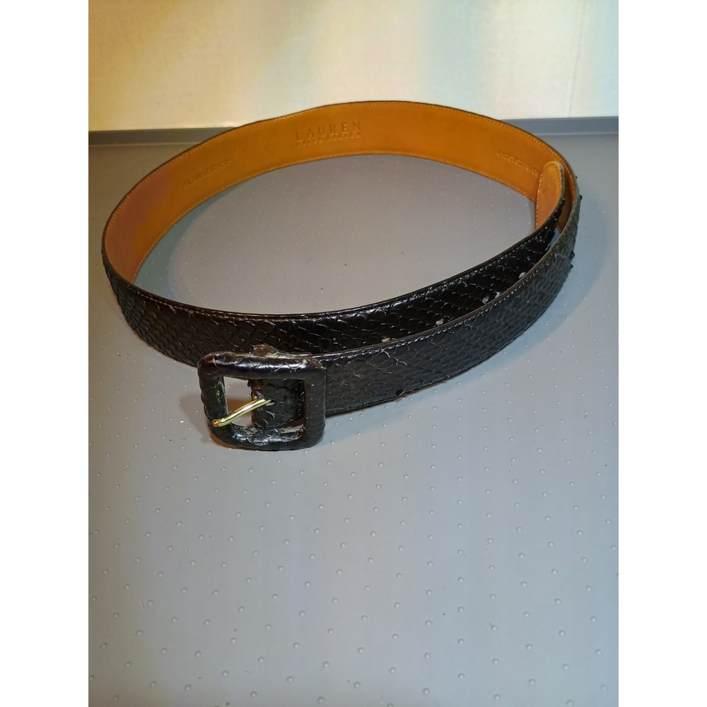 Ralph Lauren Snakeskin Italian Leather Women's Belt Sz:(M) 33in. waist